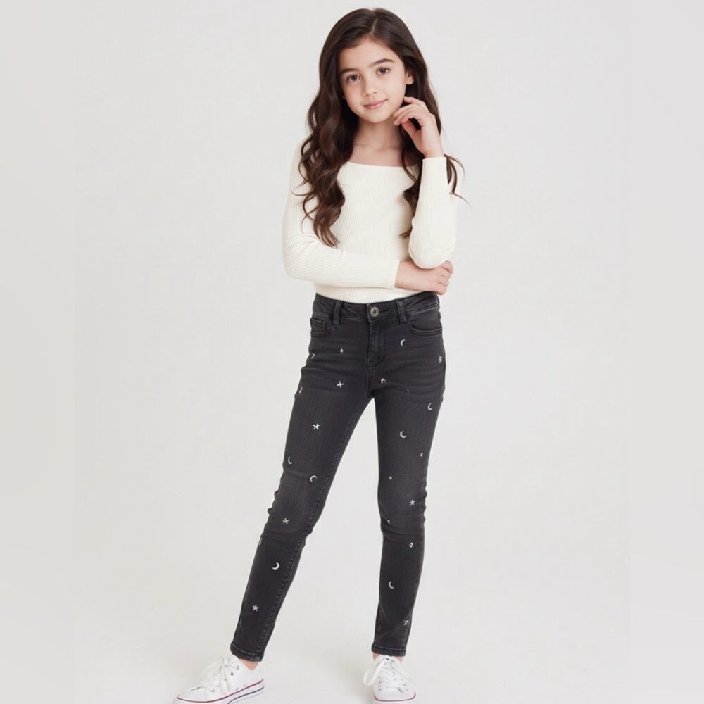 💕Girls Black denim jeans 
